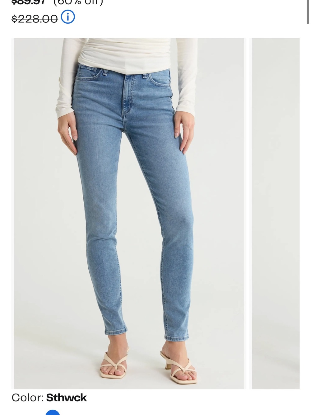 rag & bone Light Blue Skinny High-Rise Jeans